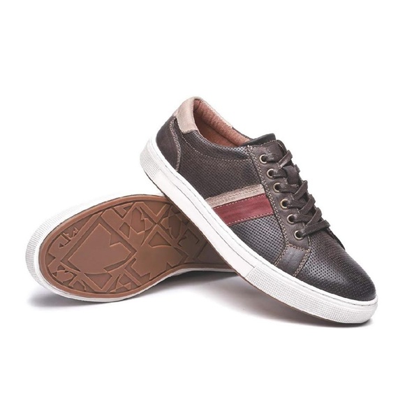 Men's Fashion Leather Sneaker Casual Shoes/Coffee - Picture 7 of 7